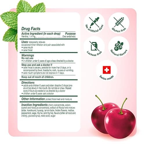 Ricola Cherry Herbal Throat Drops - 45 Count | Made with Swiss Alpine Herbs and Low Menthol for Everyday Voice Care - Herbal Throat Lozenges thumbnail 7
