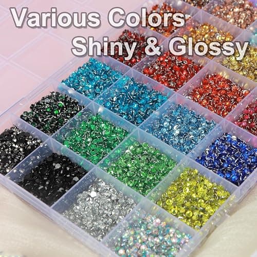 56 Colors Rhinestones for Bedazzling, 2 Boxes 3mm Multicolor Resin Jelly Flatback Gems with 3 Pcs B7000 Jewelry Glue & Tools, Bedazzler Kit for DIY Crafts Book Clothes Makeup Shoes Gifts Decor thumbnail 5