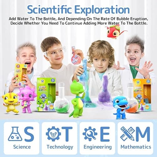 Bath Toys for Kids Potion, SWCANDY 6 Pack Bath Bombs Fun Time Bathtub Colorful Bubble Foam Boys Girls with Indoor Outdoor Scientific Soap Magical Nontoxic Fizzes Eruption Age 4-8 Years Old Toddler thumbnail 4