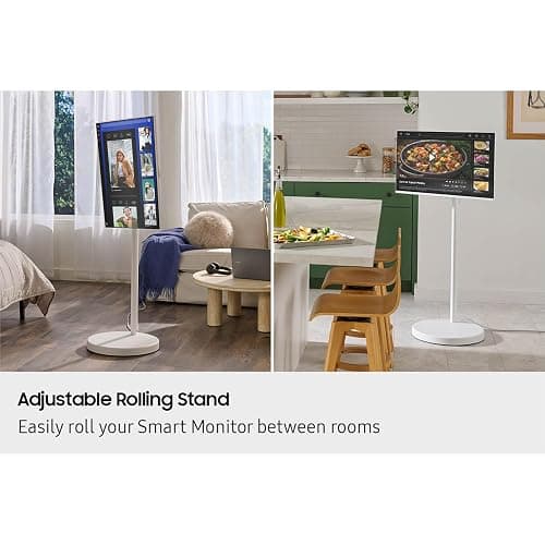 Samsung Movingstyle M7 M70F + $200 Amazon Gift Card, 4K UHD Smart Monitor with Adjustable Rolling Stand, Samsung Vision AI, Gaming Hub, AI Picture Optimizer, SmartThings, Knox Security, F-LS32FM70-MSR thumbnail 5