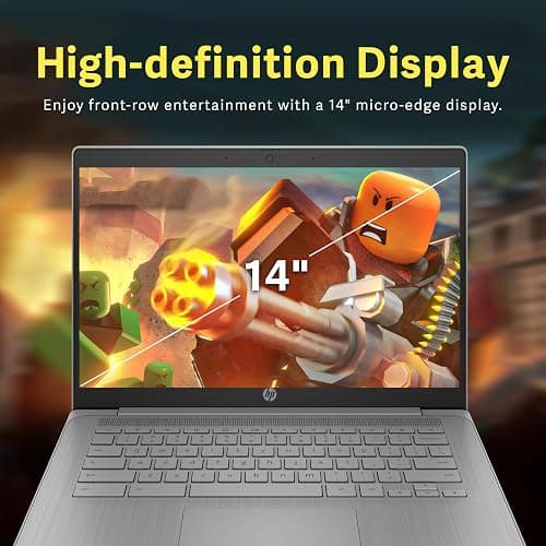 HP Chromebook 14" HD Laptop for Business & Students, Intel Celeron N4120, 4GB LPDDR4, 576GB Storage(64GB eMMC+512GB Docking Station), UHD Graphics, Webcam, Long Battery Life, Chrome OS, Modern Gray thumbnail 4