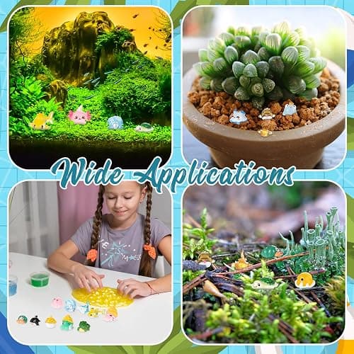 Qunclay 36 Pcs Ocean Mini Figurines Resin Axolotl Miniature Animals Figurine Tiny Resin Trinkets Marine Aquarium Ornaments Dollhouse Decorations for DIY Fish Tank Potted Garden Accessory (Cute) - 36 - Cute thumbnail 4