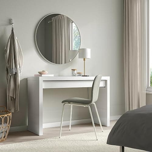 IKEA-Malm-Schminktisch weiß weiß mit Glasplatte 120 x 41 x 78 cm thumbnail 2
