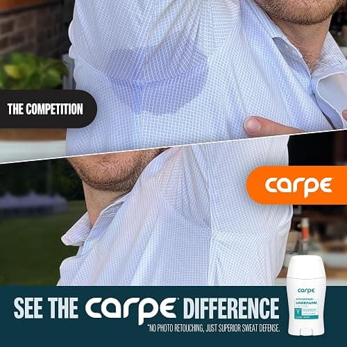 Carpe Deodorant Underarm Antiperspirant - Advanced Sweat & Odor Protection Formula - Sport Deodorant for Men & Women - Combat Excessive Sweating with Odor Control - Clean Sport Scent thumbnail 8