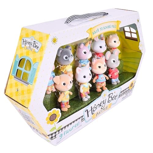 Sunny Days Entertainment Honey Bee Acres Back to School Pals – 9 Miniature Flocked Dolls | Small Collectible Figures | Pretend Play Toys for Kids thumbnail 4