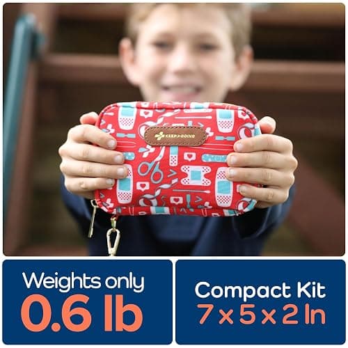 KeepGoing Travel First Aid Kit for Kids – 130 Pc. for Car, Home, Purse, Diaper Bag & Backpack with Latex-Free Bandages - Mini First Aid Kit Travel Size TSA-Approved thumbnail 6
