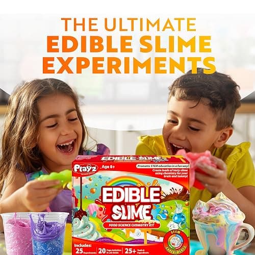 Playz Edible Slime Candy Making Science Kit for Kids Ages 8-12 Years Old - Food Science Chemistry Kid Science Kit with 25 Experiments to Make Slime Chocolates, Educational Science Kits for Boy & Girls thumbnail 7