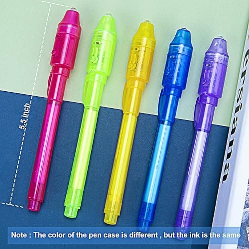 STENDA Invisible Spy Ink Pen 5 PCS, With UV Pen Light, Party Favors for Kids 8-12, Stocking Stuffers for Christmas, provide Thanksgiving, Halloween for Boys Girls Goodie Bag thumbnail 3