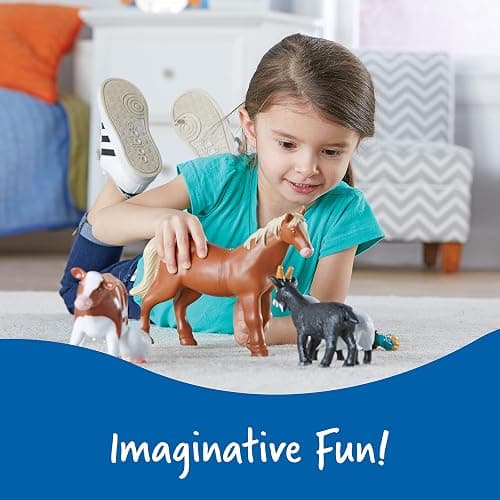 Learning Resources Jumbo Farm Animals, Animal Toy Set for Toddlers, 7 Pieces, Ages 18 Mos+ thumbnail 5