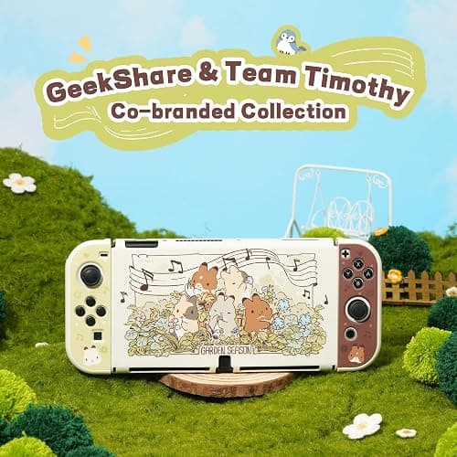 GeekShare Cute Protective Case for Switch OLED Slim Cover Case Hard PC Protective Shell Compatible with Switch OLED - Team Timothy thumbnail 2