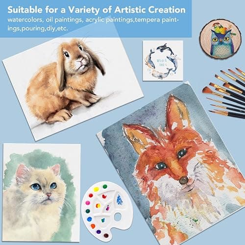 ESRICH Canvases for Painting 8Pack Painting Canvas with 9x12,8x10,4x6,Canvas Panels for Oil Paint,Watercolor,Acrylic Paint,Gouache and Tempera. thumbnail 5