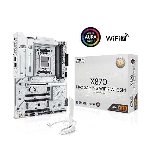ASUS X870 MAX GAMING WIFI7 W AMD AM5 ATX Motherboard, 8-layer White PCB, 12+2+1 80A DrMOS, DDR5, PCIe 5.0 x16 Q-Release, 3x M.2, Wi-Fi 7 Q-Antenna, USB4® Type-C®, 2.5Gb LAN, BIOS FlashBack™, Aura Sync thumbnail 9