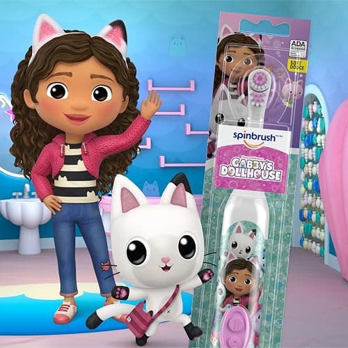 Spinbrush Gabby's Dollhouse Kids Electric Battery Toothbrush, Soft Bristles thumbnail 3