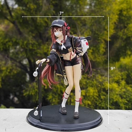 GOLEHS Genshin Impact Hu Tao Skateboard Figurine – 9 Inches Tall, 7 Inches Wide – Collectible Action Figure thumbnail 3