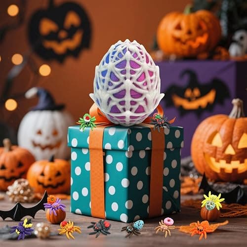 Mini 3D Printed Animals Spider Egg with 10 Unique Spiders Inside, Glow in The Dark Surprise Eggs, Christmas Gifts for Teens Kids, Christmas Decorations Outdoor Indoor Toys for Girls Boys Party Favors thumbnail 7