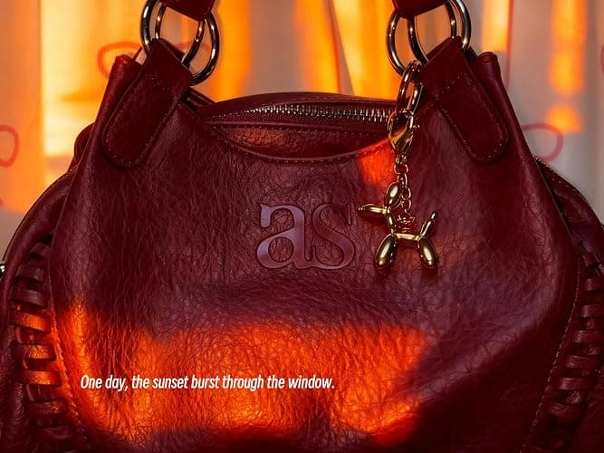 Mecchan Balloon Dog Keychain, Stainless Steel Elegant Golden Bag Charms for Adults thumbnail 2