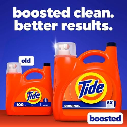 Tide Laundry Detergent Liquid, Original Scent, Works on 100% of Common Stains, Laundry Soap, Liquid Laundry Detergent, 100 Loads, 3.9 L thumbnail 7