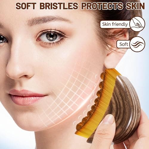 New Lymphatic Contour Face Brush,Lymphatic Drainage Massager for Chin & Neck,Ultra-Soft Bristles Suitable for All Skin Types,Portable Ergonomic Beauty Tool with Travel Case（1 Pcs） thumbnail 4