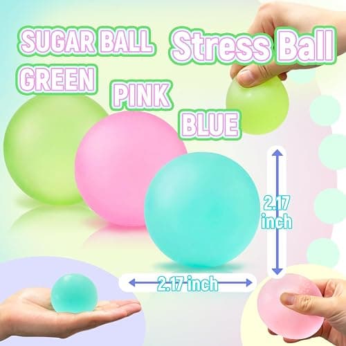 JIAHO Squishy Toys for Kids 3-Pack Squishy Balls Bulk – 2.36" Stress Relief Toy Sensory Stress Balls for Adults, Variety Pack for Kids Classroom, Party Favors Squeeze Decompression Gift thumbnail 2