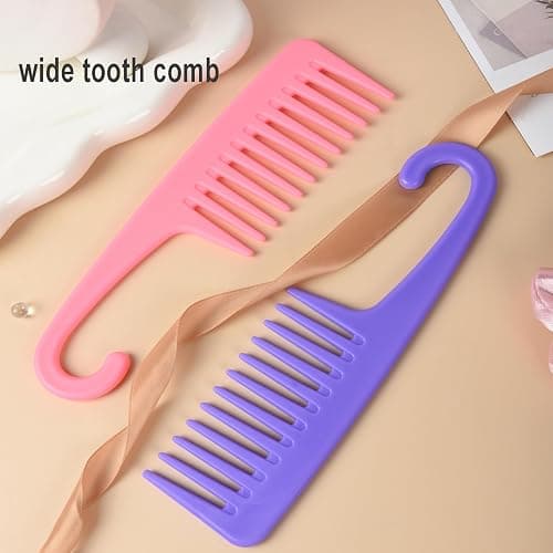 12 Pcs Hair Brush Set with Hair Spray Bottle for Toddlers, Women, Detangling Brush for Wet Dry Curly Hair, Edge Bristles Wide Tooth Rat Tail Combs for Baby Girls (pink) thumbnail 7