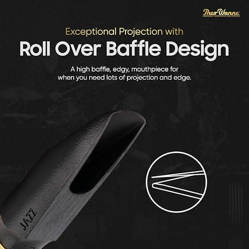 Theo Wanne ESSENTIALS Jazz Alto Saxophone Mouthpiece with Medium Chamber, Roll-Over Baffle & Balanced Tone for Smooth Jazz, Classic & Big Band - Exceptional Clarity Sax Mouthpiece - Size 7 (0.081") thumbnail 5