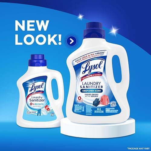 Lysol Laundry Sanitizer Additive, Bacteria-Causing Laundry Odor Eliminator, Detergent Additive, Crisp Linen, 90oz thumbnail 11
