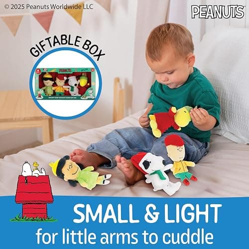 Kids Preferred Peanuts 4 Piece Plush Set - Charlie Brown, Snoopy, Woodstock, and Lucy - Soft Stuffed Animal Toys for Baby and Toddler Boys & Girls thumbnail 5