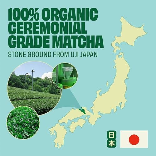 OSSU Organic Matcha Powder 40g - Golden Grade from Uji, Kyoto, Japan - True Ceremonial Spring Harvest, Stone-Ground Green Tea thumbnail 4