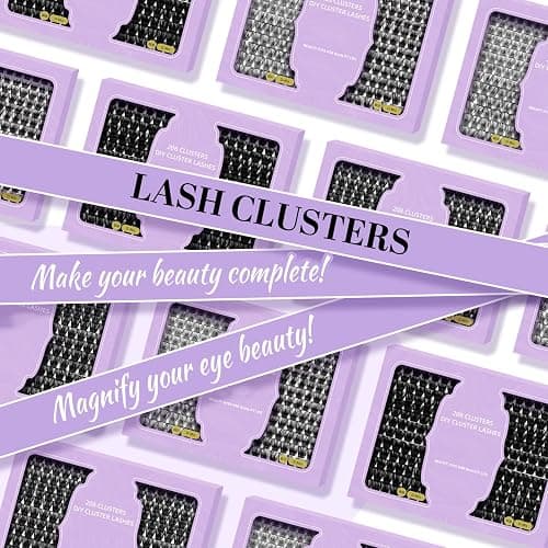 Lash Clusters 208 PCS Cluster Lashes Individual Lashes B05+B06 Eyelash Extensions 10-18mm DIY Lash Extensions D Curl Volume Wispy Soft Comfortable Band False Lashes (D-10-18MIX) thumbnail 6