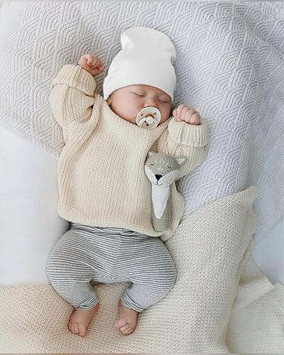 DRESHOW BQUBO 6 Pack Baby Newborn Hats Set for Unisex Infant Newborn Toddler Soft Beanie Hat for Boys Girls 0-24 Months thumbnail 2