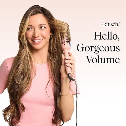 Kitsch Thermal Round Brush – Heated Round Brush For Blowout Look – 1.5”/38 mm Ceramic Barrel, Blow Out Brushes Tool For Volume & Shine for All Hair Types, Frizz-Reducing Ceramic Tourmaline, Terracotta thumbnail 8