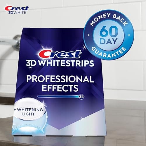 Crest 3D Whitestrips Professional Effects + LED Light – Teeth Whitening Kit, 1 Light + 20 Treatments, Each with 1 Upper/1Lower, 40 Strips – Crest 3DWhite Teeth Whitening Strips thumbnail 3
