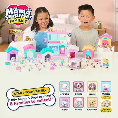 Little Live Pets Dog House Playset, Mama Surprise Families Puppy Party Pack, 15 Mini Collectible Puppies, Fold-Out Dog Playset Toy Gift for Kids 5+ thumbnail 6