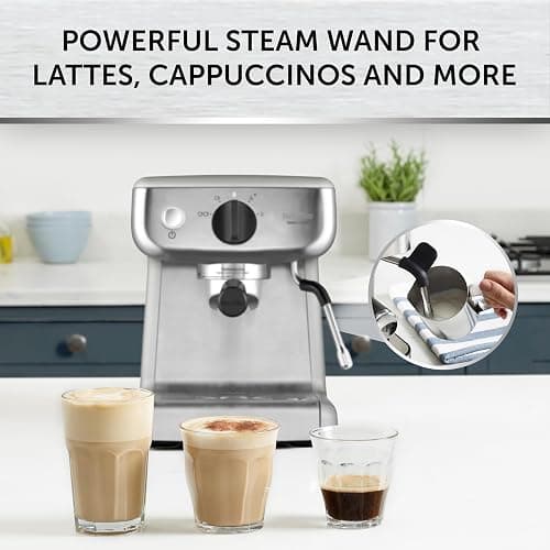 BREVILLE Barista Mini Espresso, Latte and Cappuccino Coffee Machine 2L Water Tank Milk Frother 15 Bar Italian Pump Stainless Steel [VCF125] thumbnail 5
