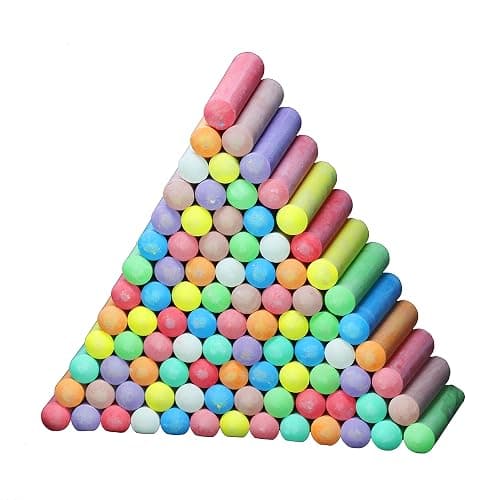 JOYIN 120 PCS Sidewalk Chalks for Kids Giant Box Non-toxic Jumbo Colored Washable Sidewalk Chalk for Toddlers in 10 Colors thumbnail 9