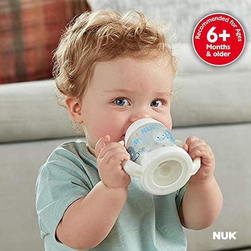 NUK Learner Cup, 6+ Months, Timeless Collection, Amazon Exclusive, 5 Oz, Pack of 2 – BPA Free, Spill Proof Sippy Cup thumbnail 2