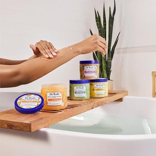 Dr Teal's Shea Sugar Body Scrub, Shea Butter with Almond Oil & Essential Oils, 19 oz (Pack of 3) thumbnail 7