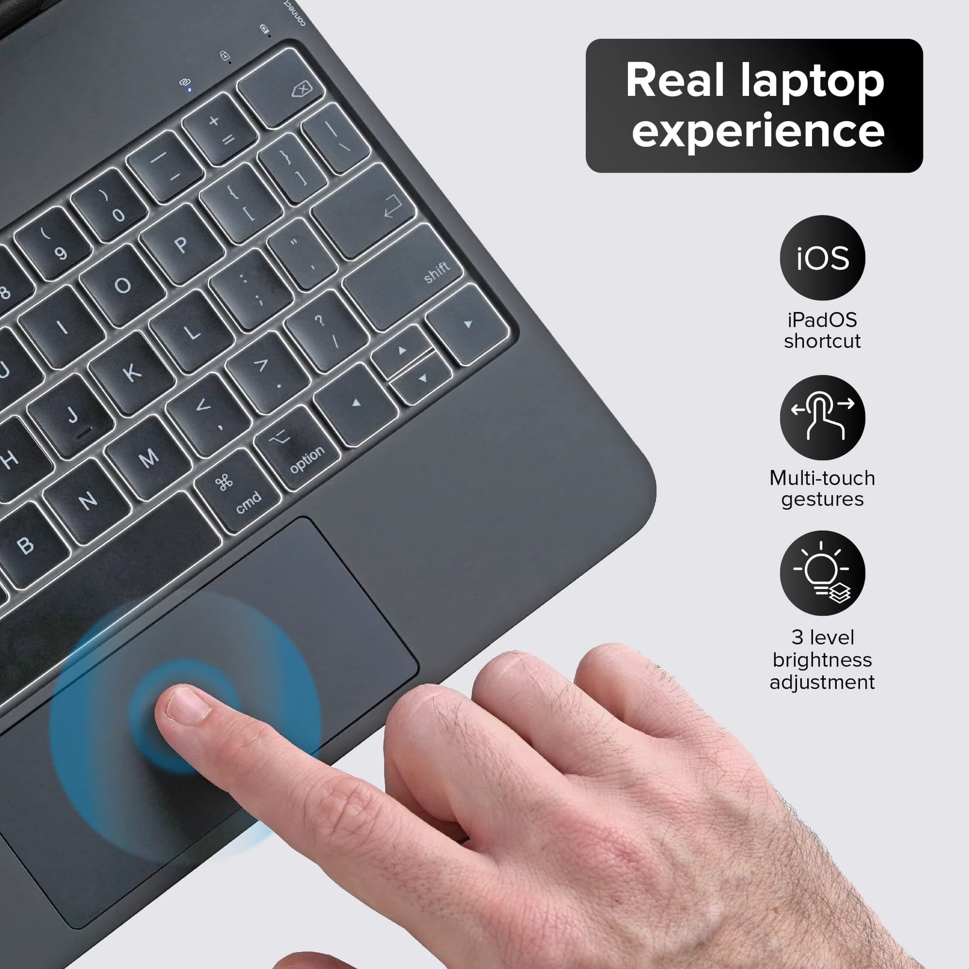 Magic Keyboard for iPad 10th Generation 2022 / iPad(A16) 11th Gen 2025, Floating Magnetic Keyboard Case Built-in Multi-Touch Trackpad Compatible with iPad 10.9 Inch 10th Gen, Backlit (Black) thumbnail 3
