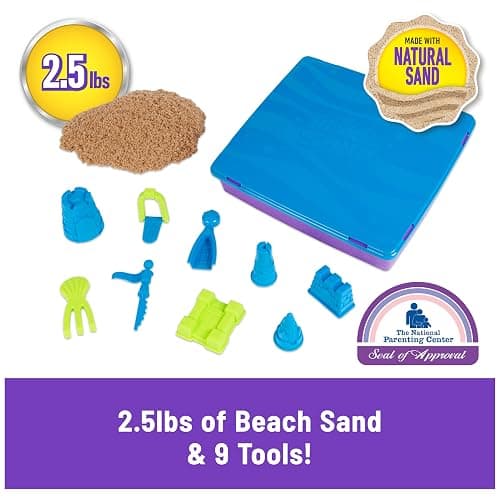 Kinetic Sand, Deluxe Beach Castle Playset with 2.5lbs Play Sand, Tools & Molds, Sensory Toys for Kids Ages 5 and up thumbnail 3