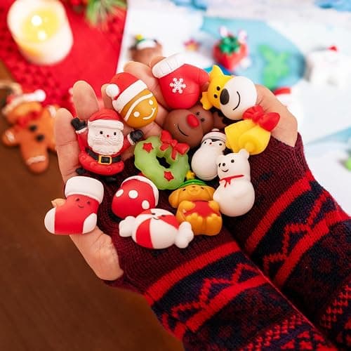 JOYIN 24 Pcs Chrismas Mochi, Fidget Toys, Mochi Toys for Boys and Girls, Kids Xmas Fun Gifts, Christmas Party Toy Gifts for Kids thumbnail 2