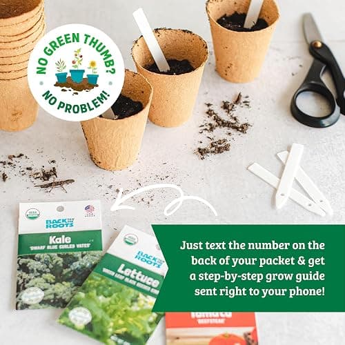 Back to the Roots Heirloom Organic, Non-GMO & USA Grown Seeds, 30ct Herb, Fruit, and Veggies, Assortment May Vary, Guaranteed to Grow thumbnail 3