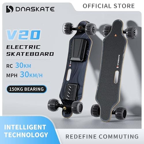 Dnaskate V20 Electric Skateboard with Remote, 28 Mph Top Speed,22 Miles Range,1000W Hub-Motor, Longboard Skateboard for Adults ＆Teens thumbnail 2