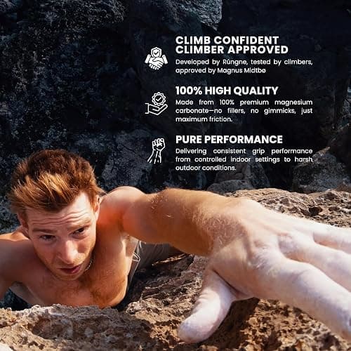 RUNGNE Premium Sports Chalk for Rock Climbing, Bouldering, and Weightlifting - High-Performance Chalk for Superior Grip and Sweat Resistance thumbnail 4