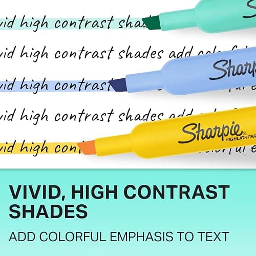 Sharpie Tank Highlighters, Chisel Tip, 12 Assorted Fashion Colors, Value Pack, 36 Count - For Studying, Note-Taking, School, College, Office, Student & Teacher Supplies thumbnail 3