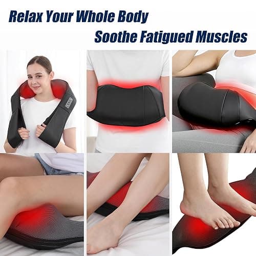 UFFAE Shiatsu Neck and Back Massager with Heat, Electric Deep Tissue Kneading Neck and Shoulder Massage, Best Gifts for Women Men Mom Dad Mothers Fathers Day Birthday Gift (NOT Cordless) thumbnail 4