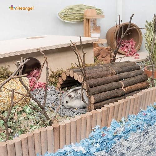 Niteangel Wooden Ladder Bridge, Hamster Mouse Rat Rodents Toy, Small Animal Chew Toy thumbnail 2