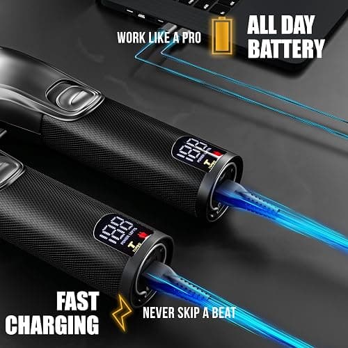 Novah® Professional Hair Clippers for Men, Professional Barber Clippers and Trimmer Set, Mens Cordless Hair Clipper for Barbers Haircut Kit Fade thumbnail 5