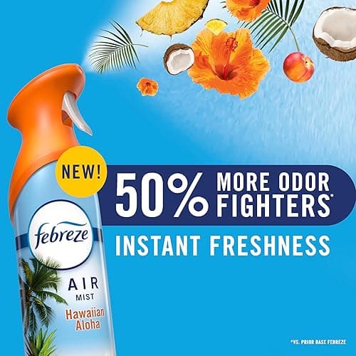 Febreze Air Mist, Air Freshener Spray, Odor Fighting Room Spray, Deodorizer for Home Bathroom Kitchen Office Apartment Dorm Room Classroom, Vanilla Suede, 8.1oz, 2ct thumbnail 2