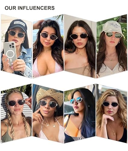 SOJOS Retro Oval Sunglasses for Women Trendy Classic Shades UV400 Protection SJ1256 thumbnail 3