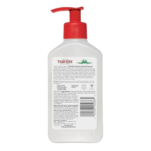 THAYERS pH Balancing Daily Cleanser, Face Wash with Aloe Vera, Gentle and Hydrating Skin Care for Dry, Oily, or Acne Prone Skin, 8 FL Oz. thumbnail 7